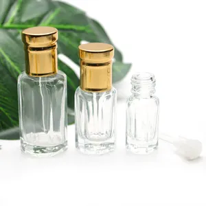 Botellas de Perfume de aceite arábigo rellenables de lujo, botellas de Perfume de 3, 6, 12ml, botellas de vidrio Oud de Perfume de aceite de dubai