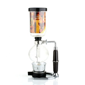 Cafetera de Sifón Manual de <span class=keywords><strong>3</strong></span> Tazas, Cafetera de Vacío de Vidrio, Cafetera Resistente al Calor, Filtro para Cafetera de Sifón - Product Image 1