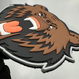 Нашивка-значок из ПВХ и силикона «Бурый медведь» 3D, водостойкая, настраиваемый размер, только для вас, для повязки на руку, нашивка с животным - Product Image 6