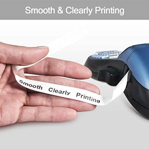 Cinta de Etiquetas de Plástico <span class=keywords><strong>Letratag</strong></span> Compatible con <span class=keywords><strong>Dymo</strong></span> 91201 91331 91221 59422 S0721610, 12 mm x 4 m, Negro sobre Blanco - Product Image 5
