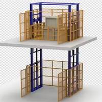 Elevador de Carga, Elevador de Mercancías, Plataforma Hidráulica Vertical para Carga, Altura de Elevación de 3M a 10M para Taller o Almacén