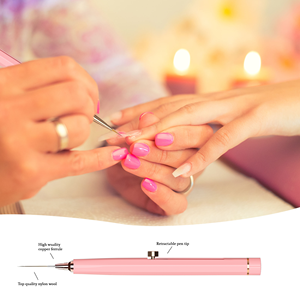 Nouveaux pinceaux à liner pour ongles, design rétractable breveté, logo personnalisé professionnel, 5/9/12/20/25 mm, pour l'art acrylique - Product Image 3