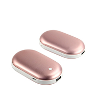 Calentador de manos portátil de doble cara, Mini banco de energía de 5200mAh