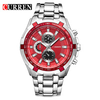 Curren 8023 Quarzuhr Herren Edelstahlarmband Business-Uhr Modische Leuchtzeiger Casual Armbanduhr Wasserdichte Uhr