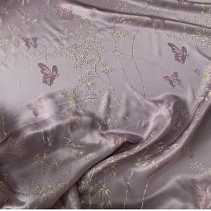 Tela Jacquard de seda orgánica tejida de país oriental mariposa de bambú moda de alta calidad para <span class=keywords><strong>mujer</strong></span> vestido bufandas de tela ropa de dormir - Product Image 6