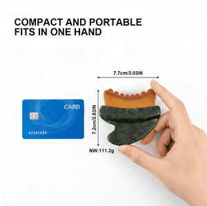 <span class=keywords><strong>Massaggiatore</strong></span> <span class=keywords><strong>Viso</strong></span> <span class=keywords><strong>in</strong></span> Giada con Logo Personalizzato, Spazzola per Drenaggio Linfatico, Strumento Anti-Fatica <span class=keywords><strong>in</strong></span> <span class=keywords><strong>Pietra</strong></span> Naturale per Massaggio Occhi, Collo e Corpo Intero - Product Image 2