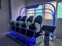 Precio de fábrica Simulador 9D de 4 plazas Plataforma dinámica Multijugador VR Cinema Machine Solución de parque temático de realidad virtual interior