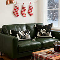 Nouvelles housses de coussin de Noël pour canapés de salon, coussins en peluche avec ambiance festive, coussins décoratifs pour le dossier - en stock