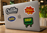 Pegatinas de Vinilo Personalizadas a Prueba de Agua con Logotipo, Pegatinas para Laptop con Código QR, Pegatinas de Vinilo Autoadhesivas para Negocios