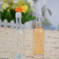 Botol kaca Mini 30ml 50ml, botol anggur Mini kosong kaca