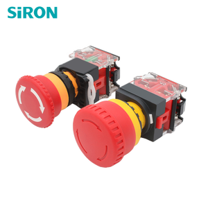 SiRON H017(C) Interruptor de Botón de Parada de Emergencia de Seguridad de 22mm, 250V, Rojo, Industrial, Momentáneo, IP40, Anillo Iluminado - Product Image 5