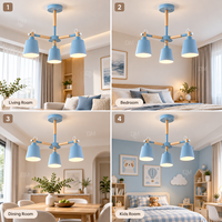 Plafonnier coloré de style nordique Macaron pour salon, chambre à coucher, salle à manger, chambre d'enfant, crèche, luminaire moderne pour enfants