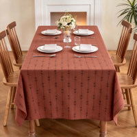 Nappe Rectangulaire Vintage à Rayures Verticales, Housse de Table Imprimée Douce pour la Maison, la Salle à Manger, les Banquets, la Décoration d'Hôtel, Taille Personnalisée OEM