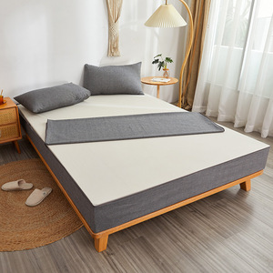 Drap-<span class=keywords><strong>housse</strong></span> uni 100 % coton avec taies d'oreiller, couverture intégrale 6 faces avec fermeture éclair - Product Image 2