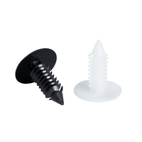 Black White Fasteners Christmas Tree Type Clips Barbed Push Rivets
