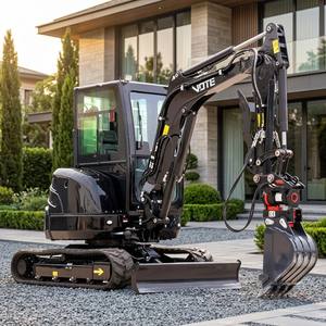 ENVÍO GRATUITO Mini Excavadora de Orugas con Motor CE, Máquina Hidráulica Tipo Oruga con Acoplador Rápido para Trabajos de Excavación en Jardines - Product Image 4
