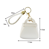 Nouveau style, porte-clés pour femmes, mini sac mignon en cuir PU, porte-monnaie moderne, porte-clés, accessoires de charme, mini sac en cuir, porte-clés