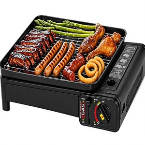 Barbecue portable au <span class=keywords><strong>gaz</strong></span> <span class=keywords><strong>butane</strong></span> en acier inoxydable, cuisinière de table pour camping, barbecue coréen - Product Image 1