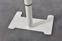 Blanco ergonómico de altura ajustable neumático Rolling Riser Podio móvil para oficina en casa Smart Laptop Desk Cart Stand up Desk