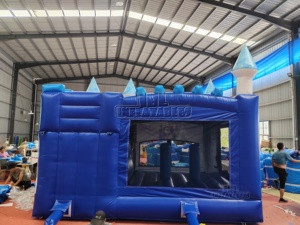 Château Gonflable Princesse Glacé en Gros avec Toboggan et Certification CE pour <span class=keywords><strong>Location</strong></span> de Fêtes d'Enfants - Product Image 3