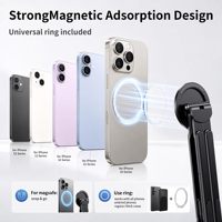 Support pliable pour ordinateur portable avec support magnétique pour téléphone N52, support portable en aluminium pour ordinateur portable/iPad/tablette pour la maison et le bureau