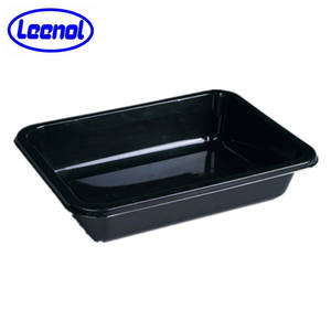 Leenol Black ESD Antistatic PET Plastic Blister Packaging Divided Tray For Electronic Component