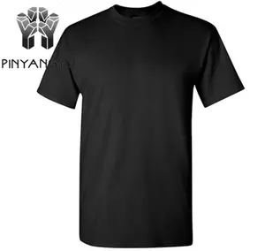 高级 ”男士t恤，黑色，3-大号厚棉男士短袖t恤经典合身圆领t恤