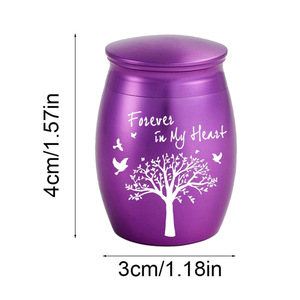 El işi Modern gözyaşı Pet anıt Urn fotoğraf çerçevesi ile alüminyum alaşım köpek külleri kutusu 90 kübik inç Pet kaybı için keeppet - Product Image 3