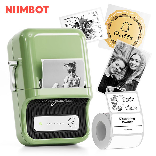 NiiMbot B21 No Ink Phone Barcode Thermal Network Printer for Household Kitchen Label