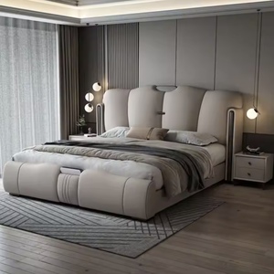 Base de Cama Moderna de Cuero Sintético, Tamaños King, Queen y Doble, Venta al por Mayor, Juegos de Muebles de Dormitorio de Alta Calidad de Fábrica China - Product Image 3