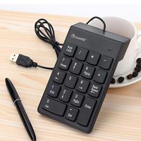 Vente chaude KC-003 Portable Mini clavier numérique filaire 18 touches Interface USB numéro clavier ciseaux opération nouvelle conception de boîtier