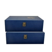 Kyto — grande boîte-cadeau magnétique avec serrure, couleur bleue, au bureau, vente en gros