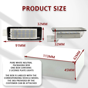 Lampada targa a LED per Renault Espace Scenic II Laguna II Fluence Captur Modus <span class=keywords><strong>Dacia</strong></span> Duster <span class=keywords><strong>Lodgy</strong></span> Logan MCV - Product Image 2
