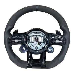 Pour <span class=keywords><strong>Mercedes</strong></span> Benz <span class=keywords><strong>AMG</strong></span> C300 <span class=keywords><strong>E300</strong></span> GLC GLA GLE CLS 2013 2014 2015 2016 2018 LED Affichage Volant En Fiber De Carbone En Cuir - Product Image 2
