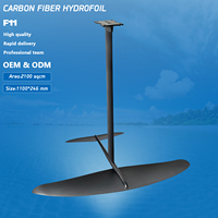 Accessoire de planche de surf à foil hydrofoil de marque OEM, aile avant, aile arrière, fuselage, mât, base en aluminium + fibre de carbone