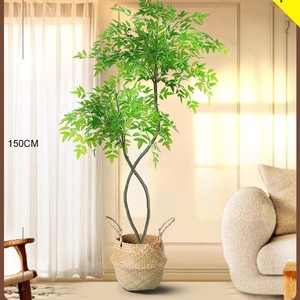 High-End Luxury <strong>Large</strong> Artificial Nandina Tree Potted Floor <strong>Ornament</strong> for Living Room Wedding Thanksgiving Decorative Green Plant - Product Image 5