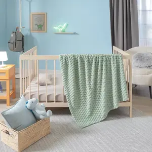 Lit bébé nordique en bois Vianney Mint, meubles pour enfants de 0 à 3 ans - Product Image 3
