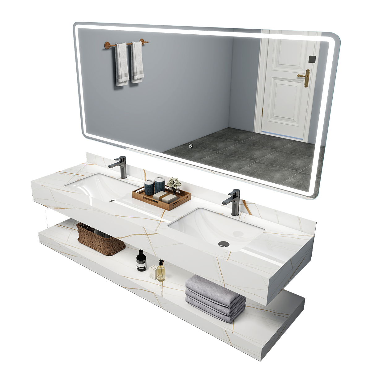 marble bathroom countertop