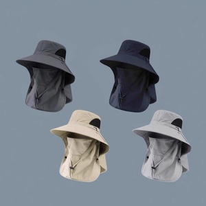 Summer Hats UV Outdoor Hunting Fishing <b>Cap</b> For Men Women <b>Hiking</b> Camping Visor Bucket Hat Neck Flap Fisherman Hat - Product Image 1