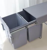 Poubelle de cuisine encastrable à pédale, écologique, plus de 12L, avec séparation sec/humide, en plastique, pour usage domestique