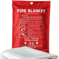 Couverture anti-feu flexible de haute qualité, nouvelle conception, équipement de lutte contre l'incendie, matériau en fibre de verre, marque BAOAN, modèle FB01-BA, rouge