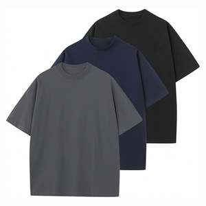 เสื้อยืดทรงบ็อกซ์คัทผู้ชายสั่งทำพิเศษ ผ้าคอตตอนคุณภาพสูง หนัก 240 กรัม ทรงครอปและโอเวอร์ไซส์ ทรงบ็อกซ์  ลายเรียบ สไตล์สตรีทแวร์ - Product Image 2