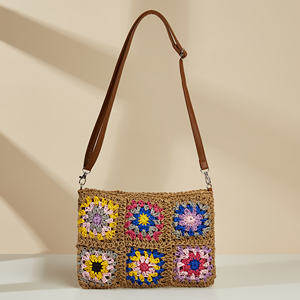 Bolso de Hombro de Paja Novedad 2025, Bolso de Hombro Chic, Bolso de Mano, Correa de Hombro Intercambiable Hecha <span class=keywords><strong>a</strong></span> Mano - Product Image 4