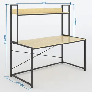 2-Tier Planken Moderne Thuis Bureau Ruimtebesparend Computer Boek Bureau Voor Hoek Gebruik Houten Tafel