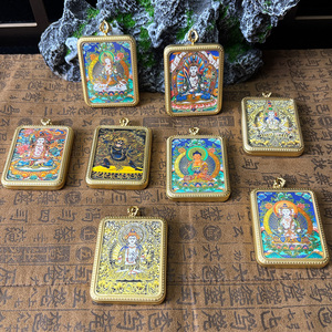 Collier artisanal Thangka <span class=keywords><strong>de</strong></span> haute qualité, personnalisable en gros, pour la sécurité, la <span class=keywords><strong>santé</strong></span>, l'énergie et la chance - Product Image 5