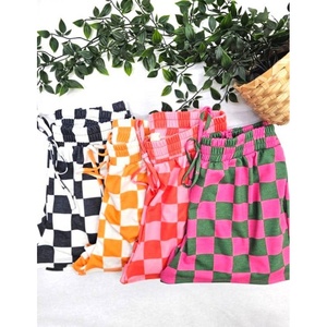 <span class=keywords><strong>Shorts</strong></span> de Playa con Estampado a Cuadros y Cintura Elástica, <span class=keywords><strong>Shorts</strong></span> Casuales con Cordón para Mujer - Product Image 6