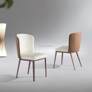 Modern Luxury Eco-Friendly Durable Two-Tone Faux Leather Adjustable Extendable Dining Room Accent <b>Chairs</b> Comfortable <b>Padded</b> - Product Image 2
