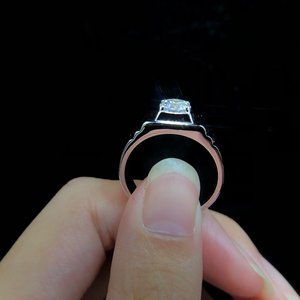 Bague de fiançailles pour homme, 925 en argent 0.8, <span class=keywords><strong>caract</strong></span>ère VVS DEF, diamant momanite, mariage - Product Image 2
