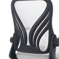 Chaise de bureau moderne ergonomique Dossier pliable et accoudoirs rabattables Chaise de bureau pour ordinateur avec mousse à mailles et tissu