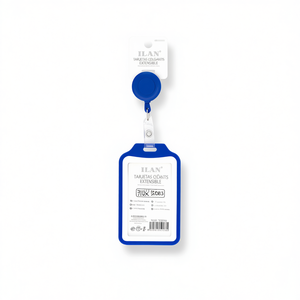 Porta Badge Retrattile ILAN 70x100mm Blu, Porta Tessera Estensibile - Product Image 2